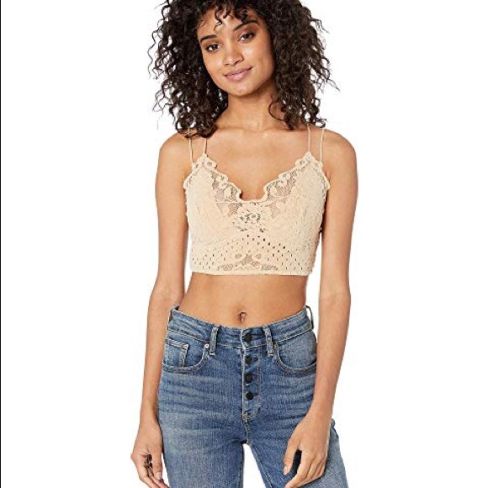 NWT free People Madonna Bralette in Cream